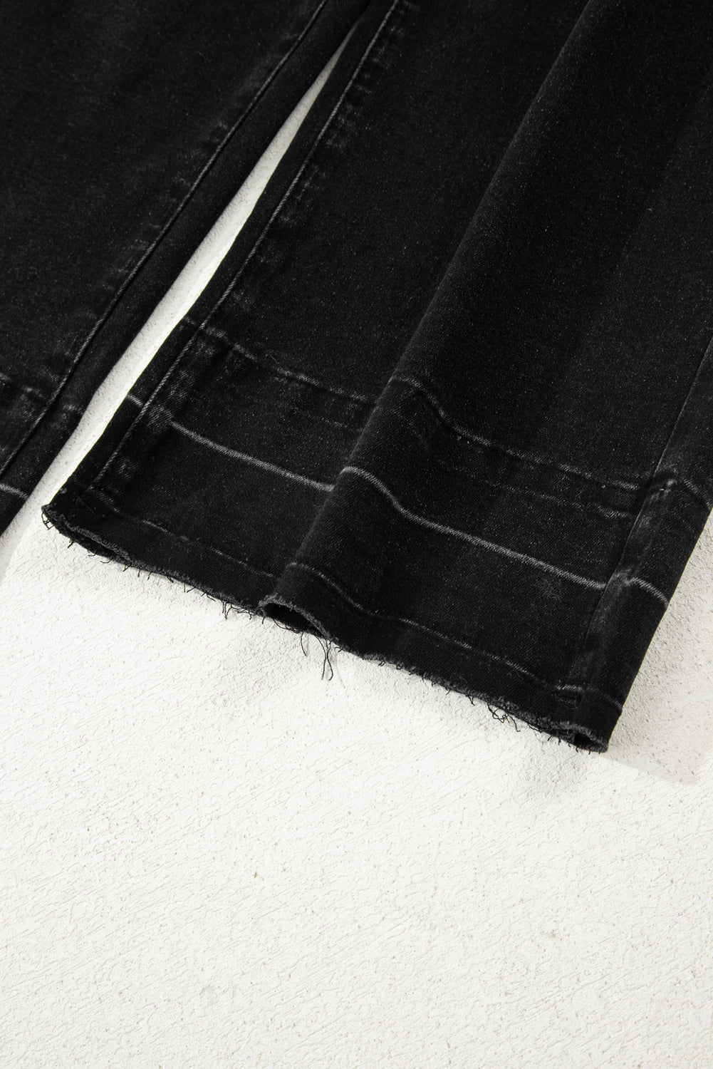 Black Straight Leg Loose High Waist Jeans