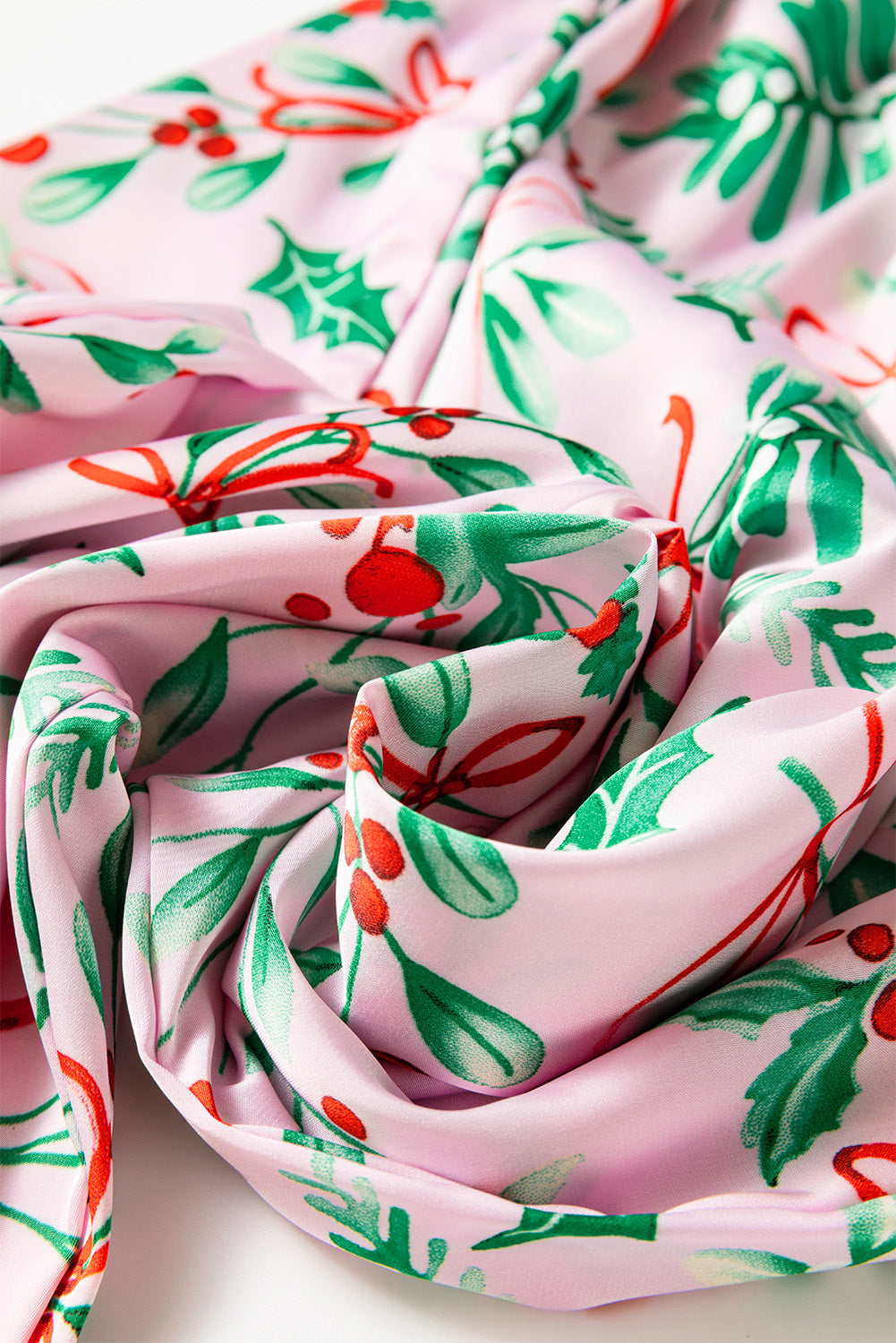 Pink Plants Shirt Pants Pajama Set
