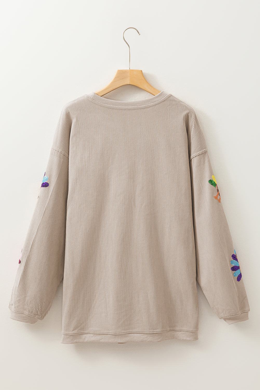 Turkey Graphic Corded Baggy Sweatshirt