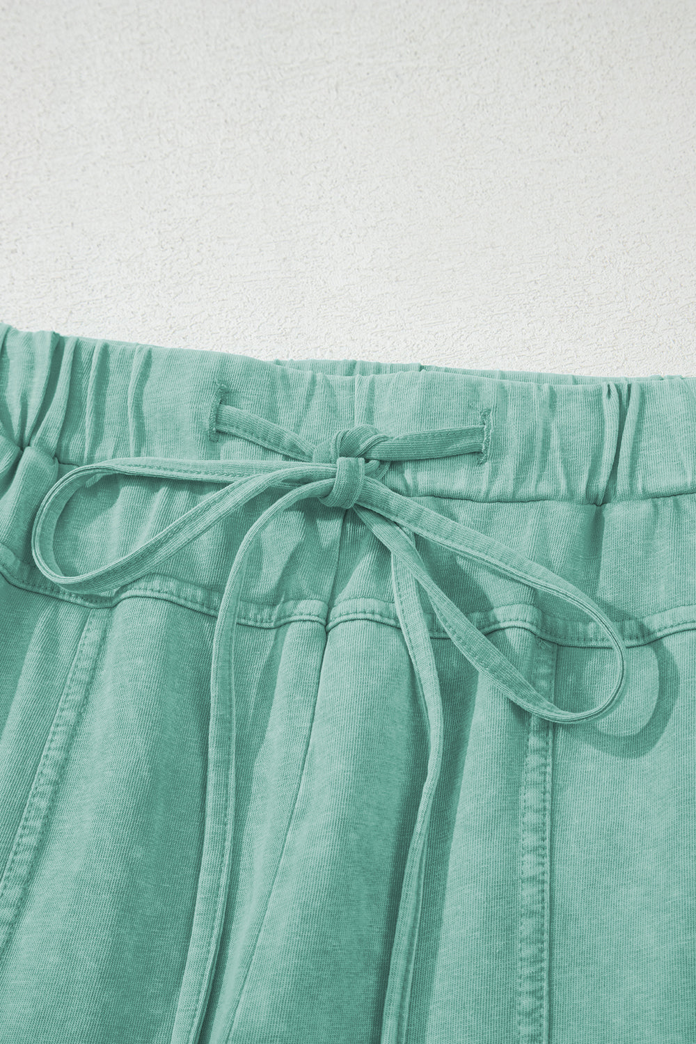 Black Exposed Seam Wide Leg  Pants