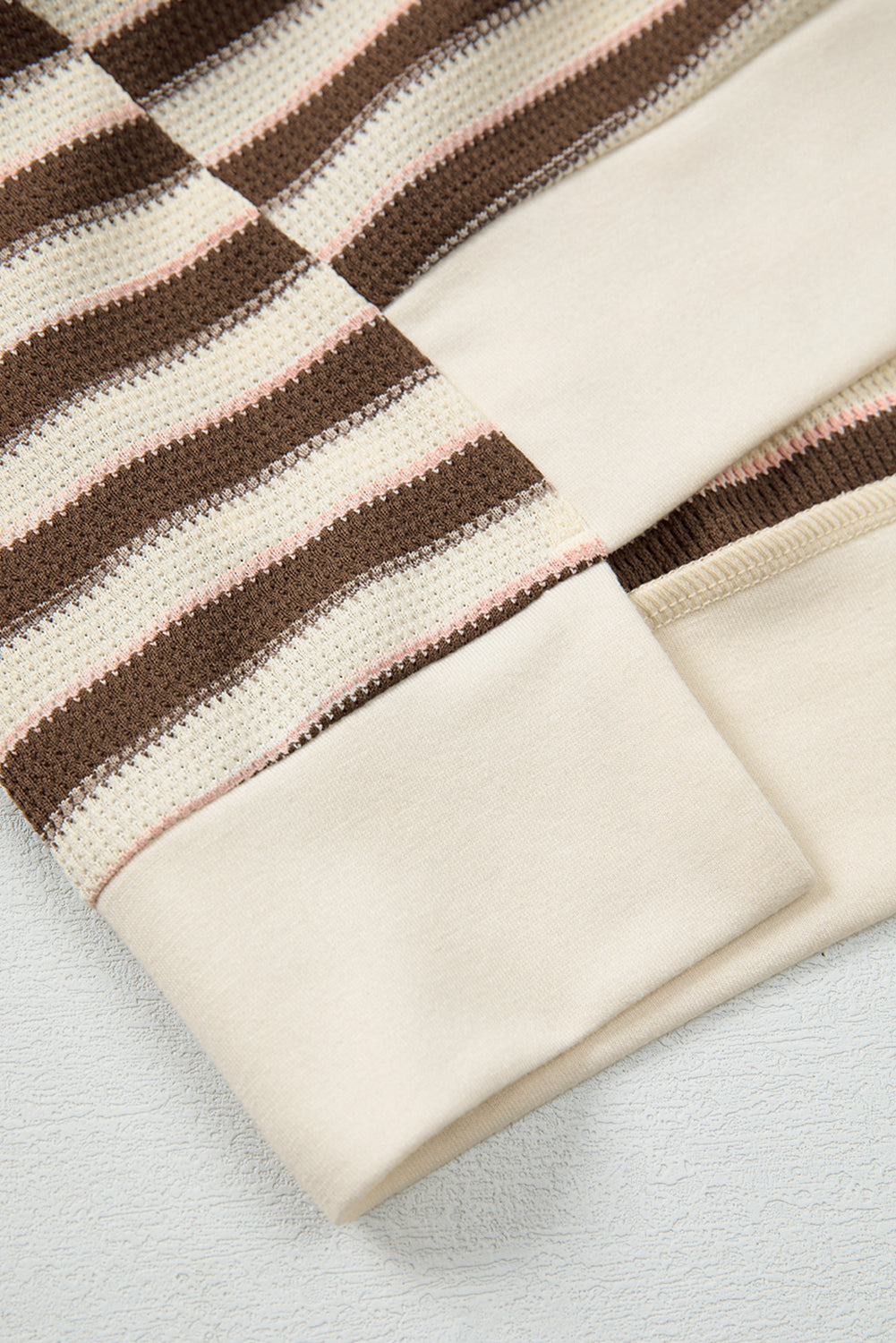 Pink Striped Oversized Pullover Top