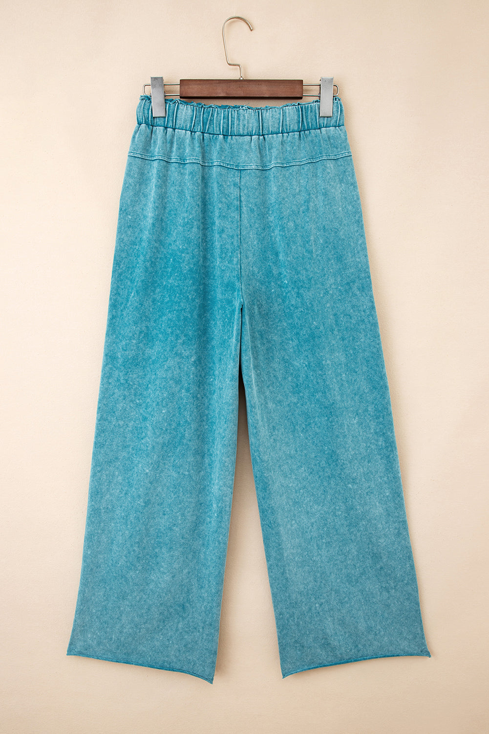 Lapis  High Waist Raw Hem Pants