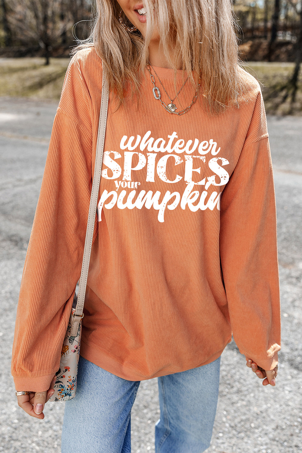 Orange Graphic Sweatshirt