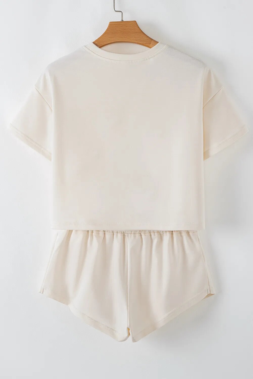 Pumpkin Cropped Tee Loose 2pcs Skort Set
