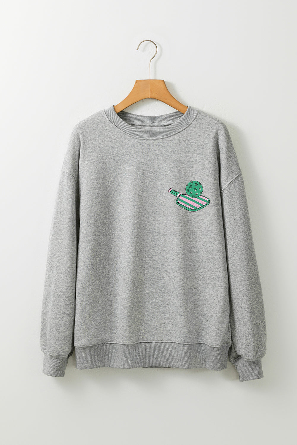 Gray PICKLE BALL SOCIAL CLUB Game Day Graphic Sweatshirt