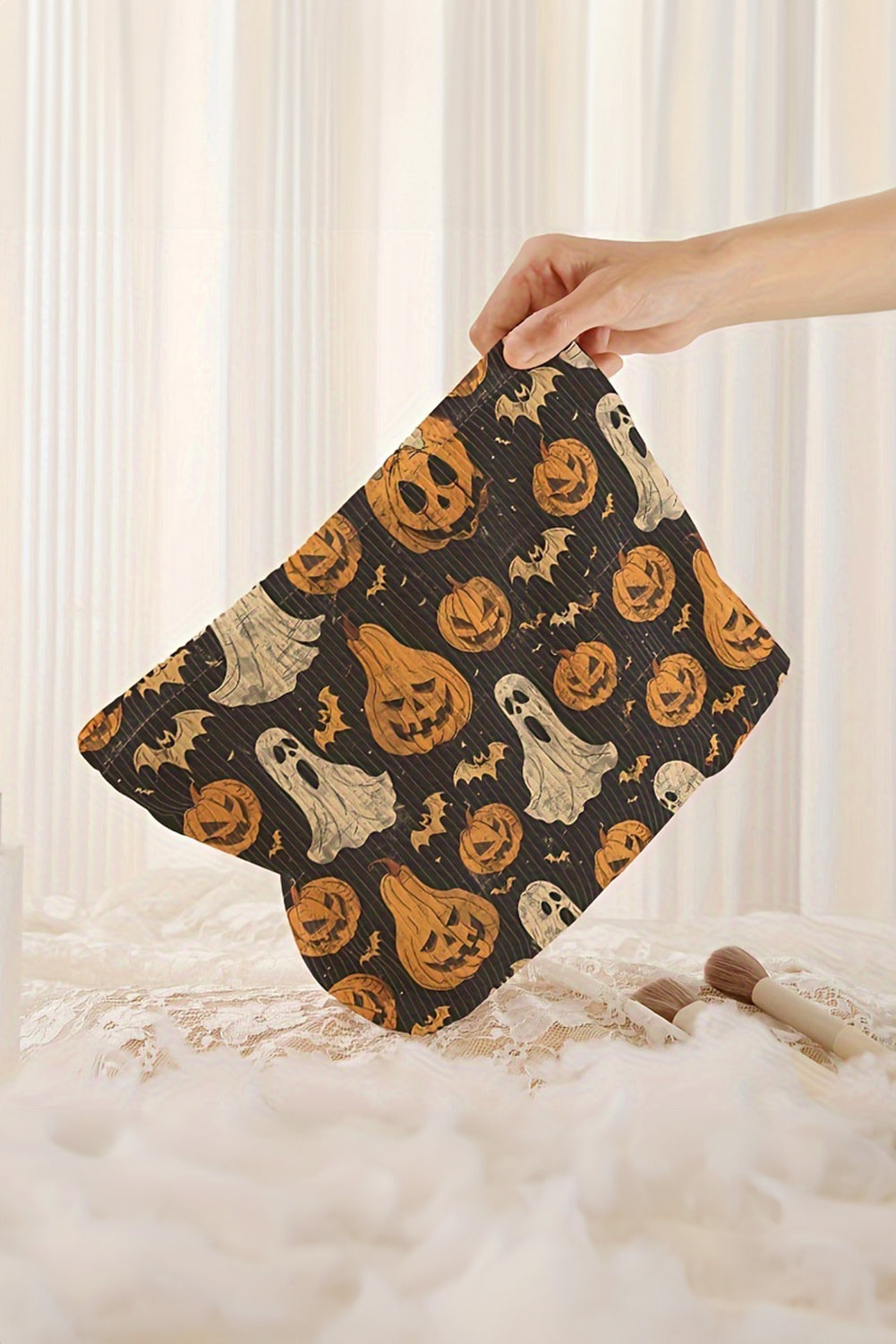 Black Halloween Makeup Bag