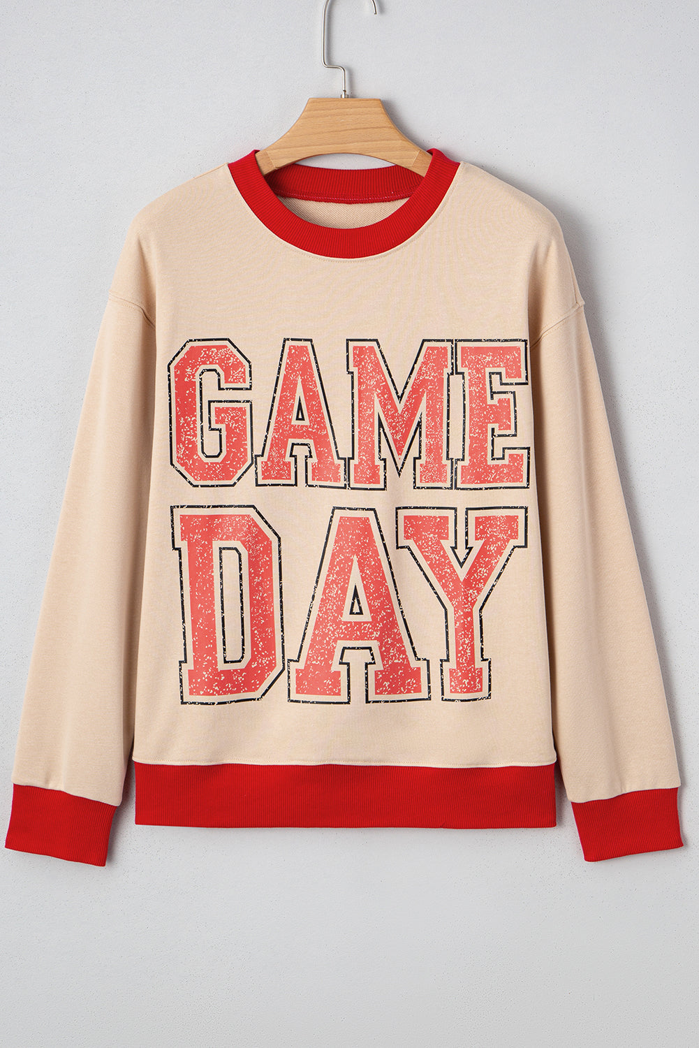 Oatmeal GAME DAY Baggy Sweatshirt