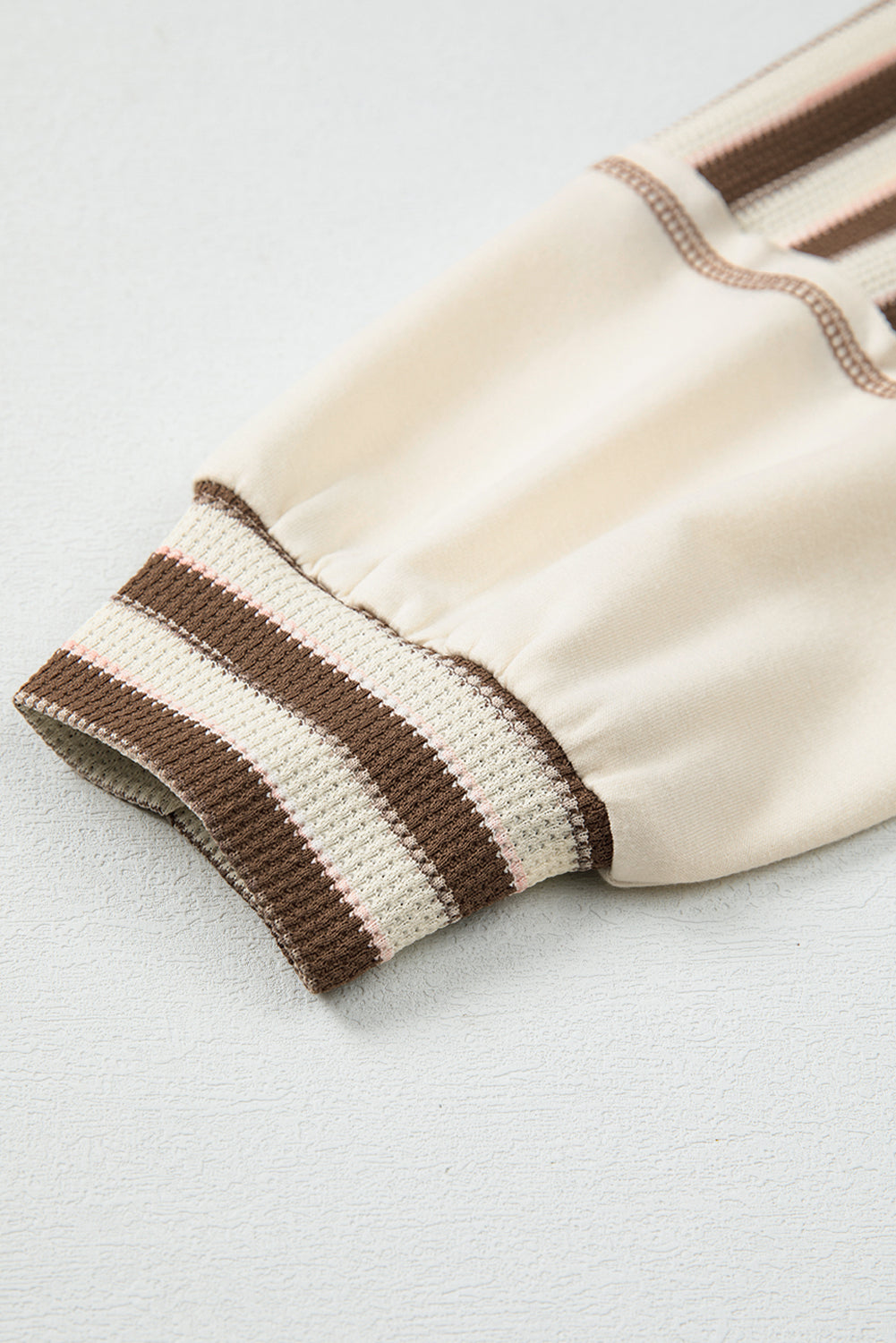 Pink Striped Oversized Pullover Top