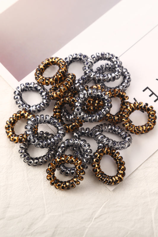 Leopard Print Spiral Hair Tie