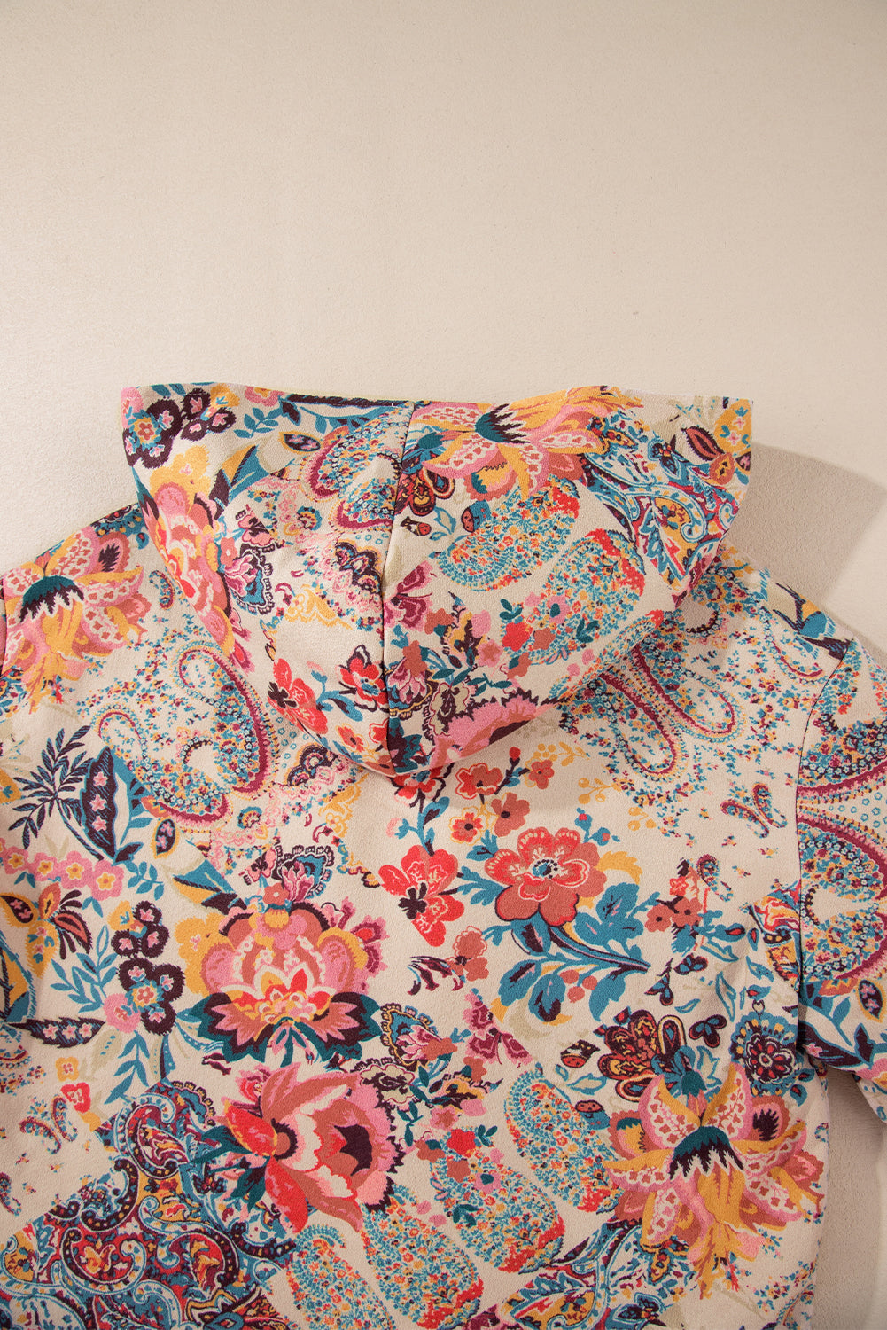 Vintage Paisley Floral Printed Hooded Jacket