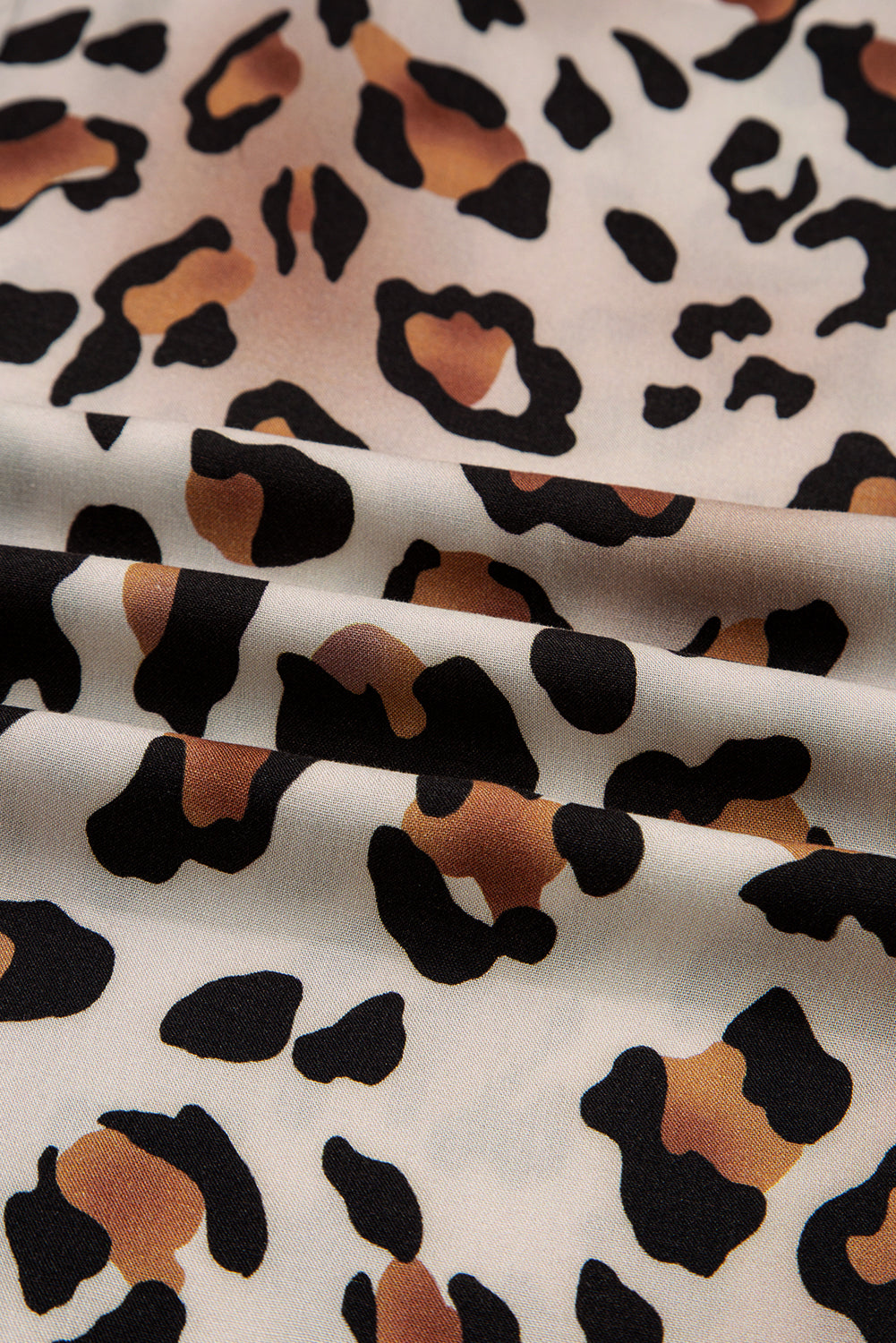 Leopard Print Striped Patchwork Shirt and Pants Pajama Set