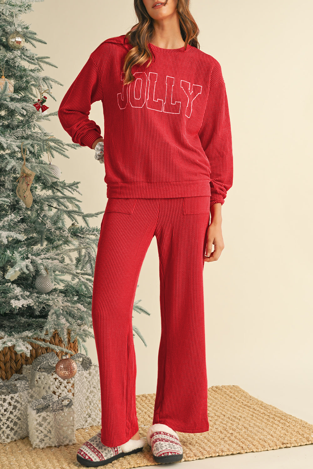Evergreen JOLLY Long Sleeve Top and Pockets Pants Set