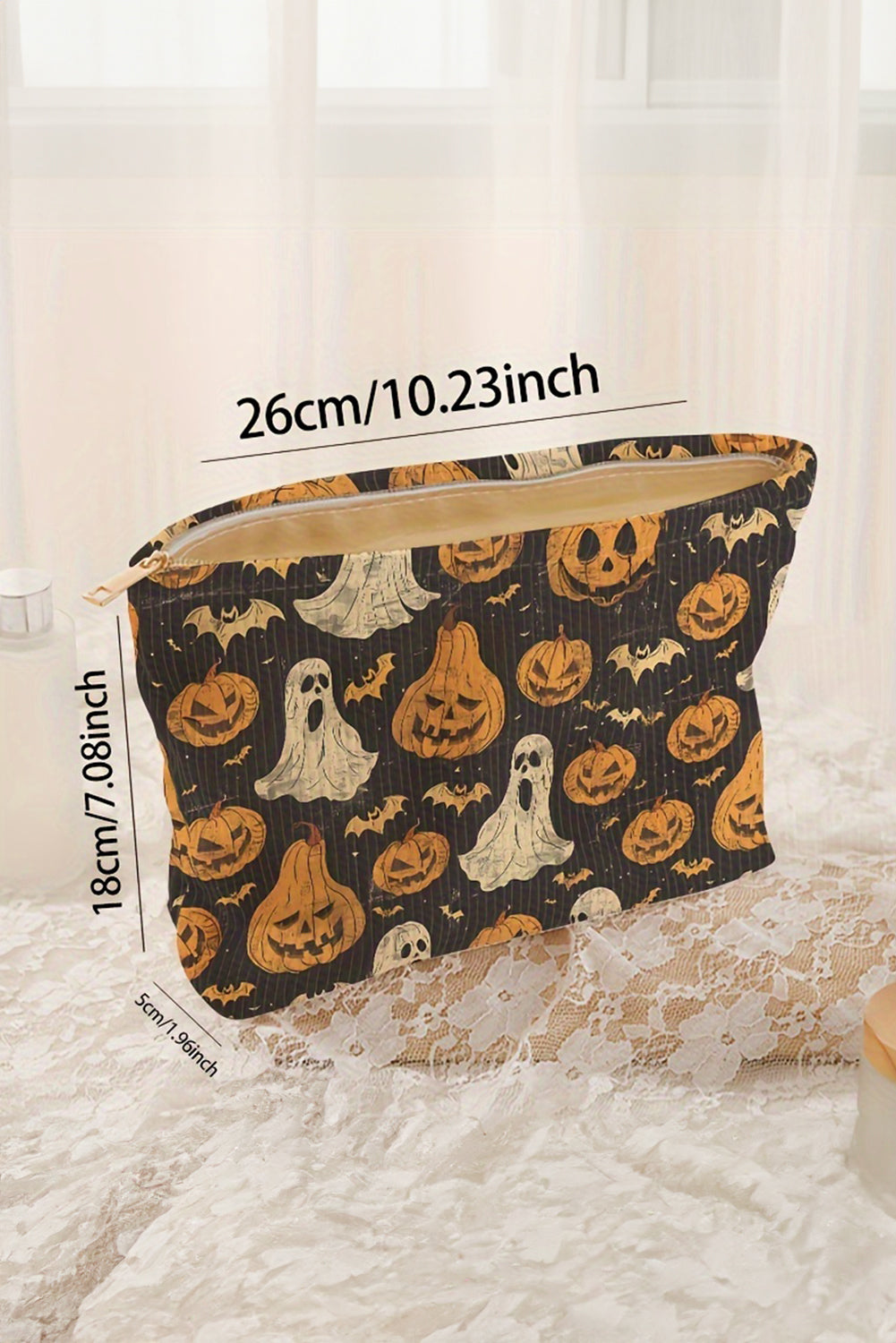 Black Halloween Makeup Bag