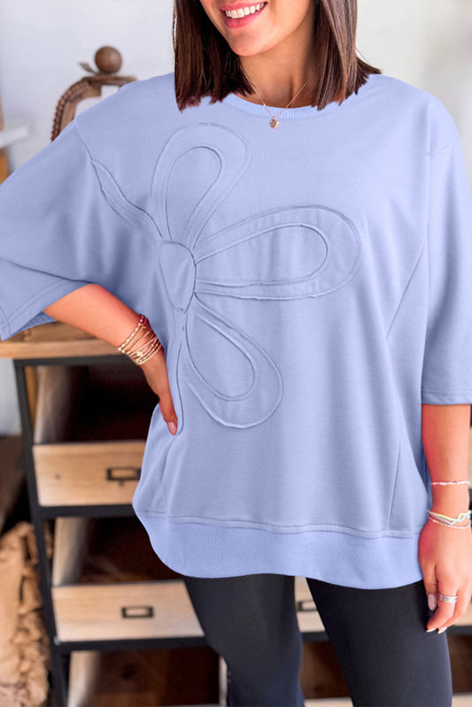 Beau Blue Half Sleeve Tunic Top