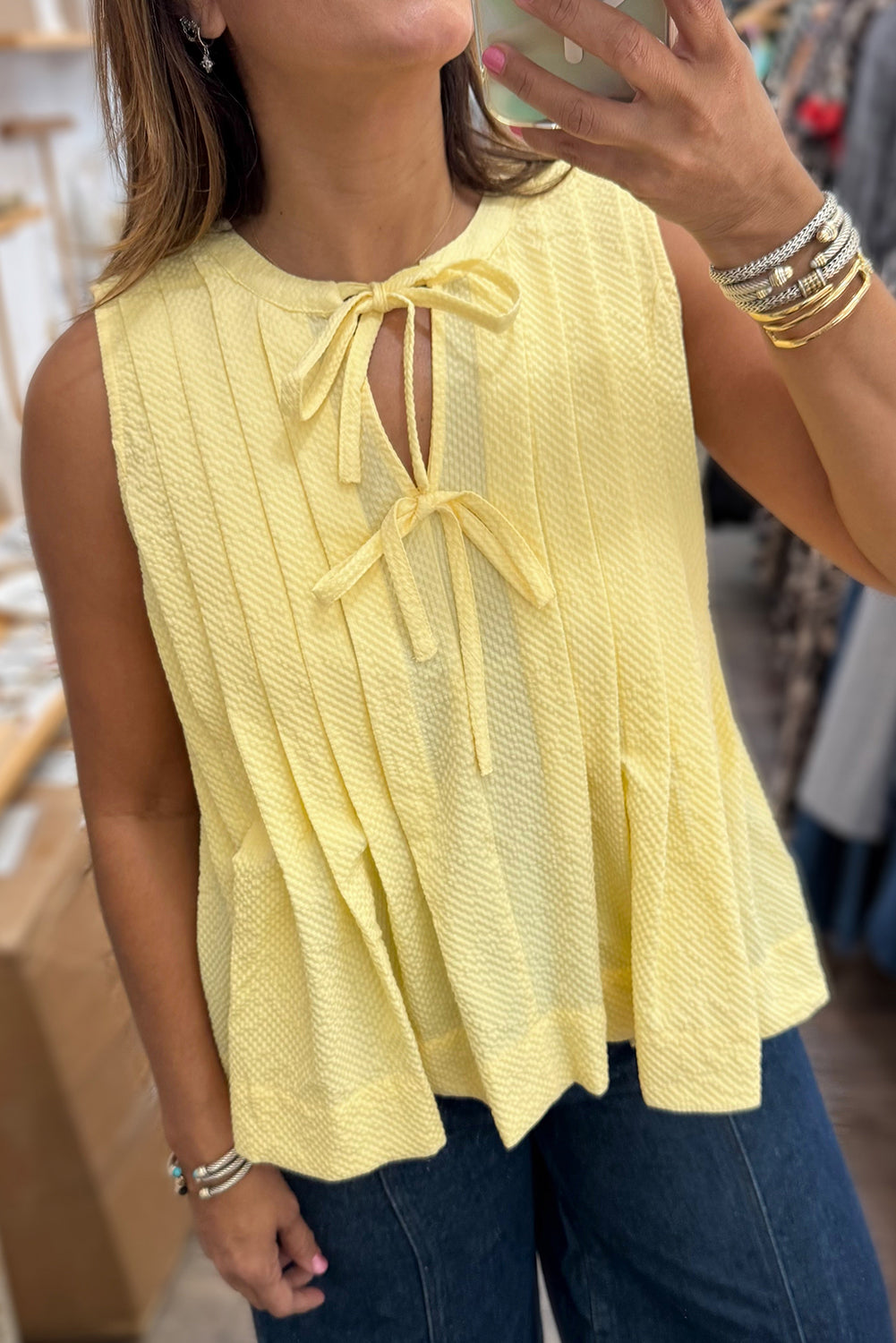 Yellow Sleeveless Top