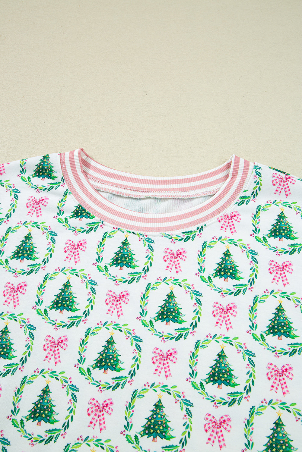 Christmas Tree Print 2pcs Lounge Set