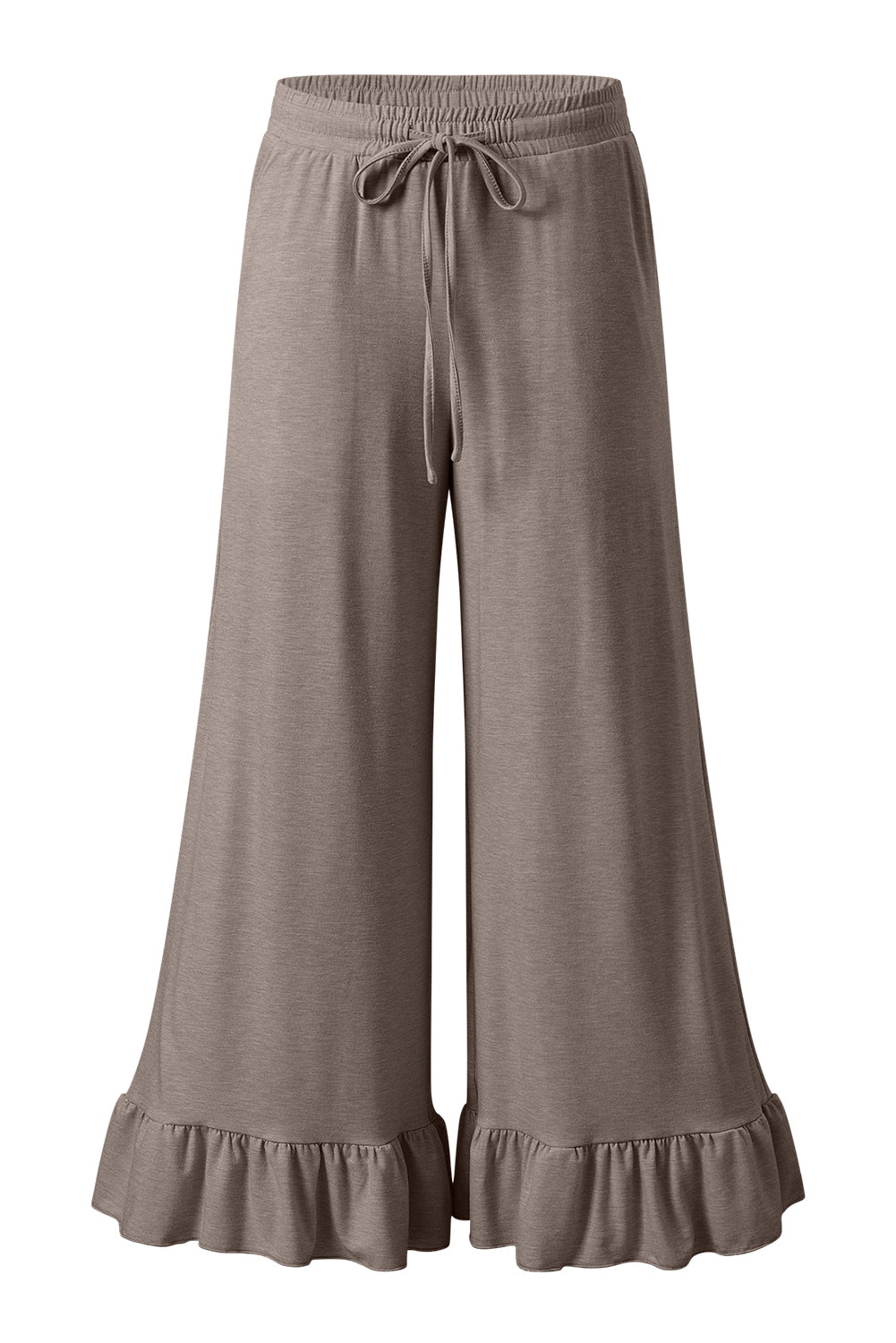 Dune Solid Color Ruffle Wide Leg Pants