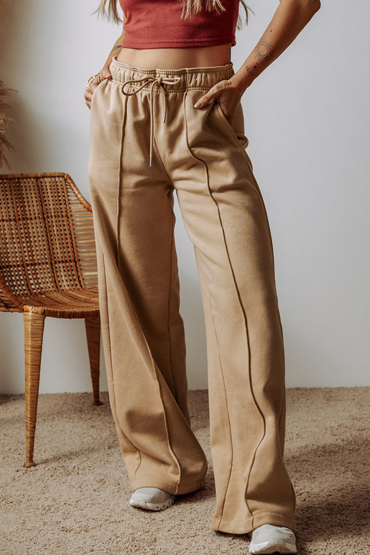 Smoke Gray High Waist Wide Leg Pants