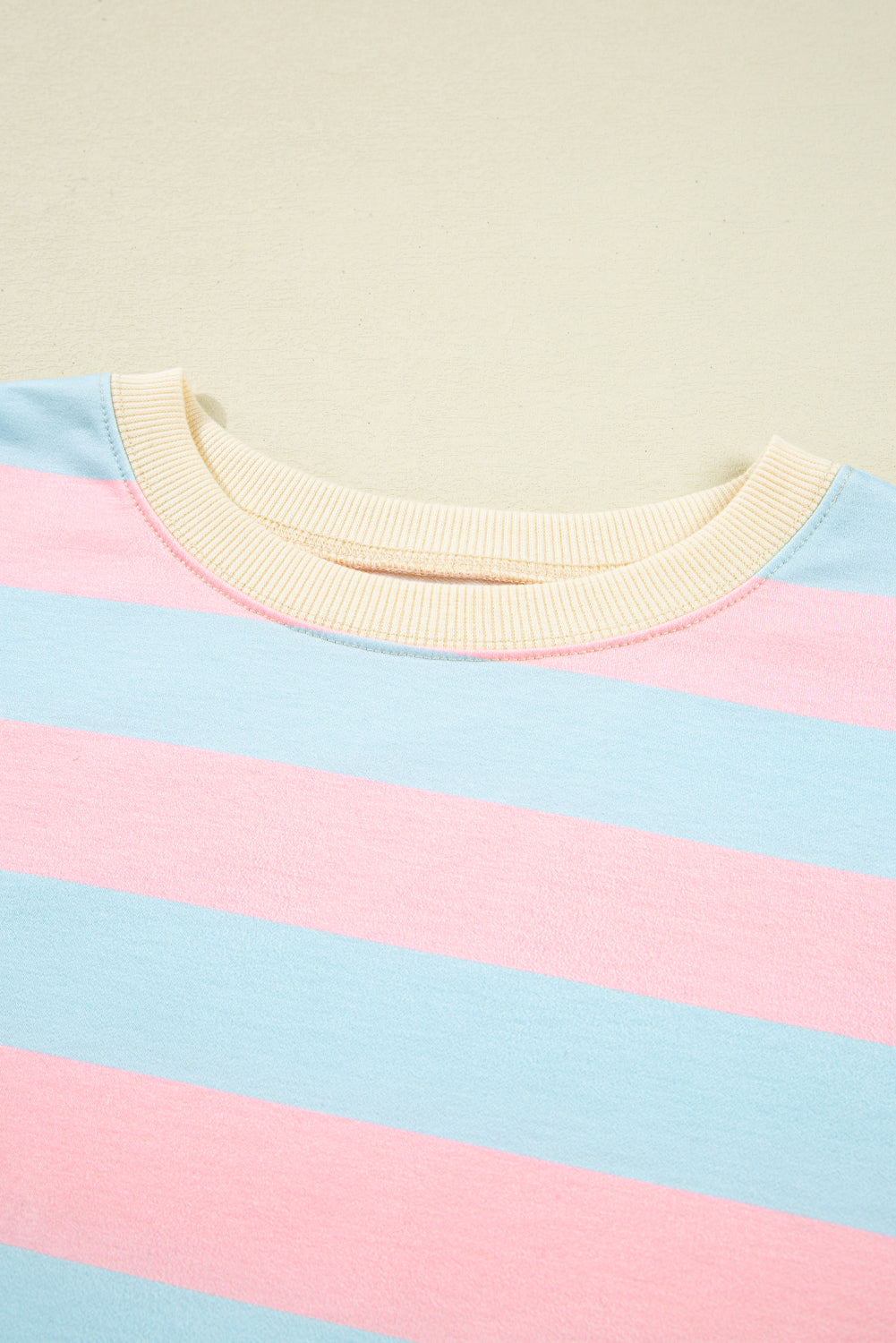 Sky Blue Stripe Plus Size Sweatshirt
