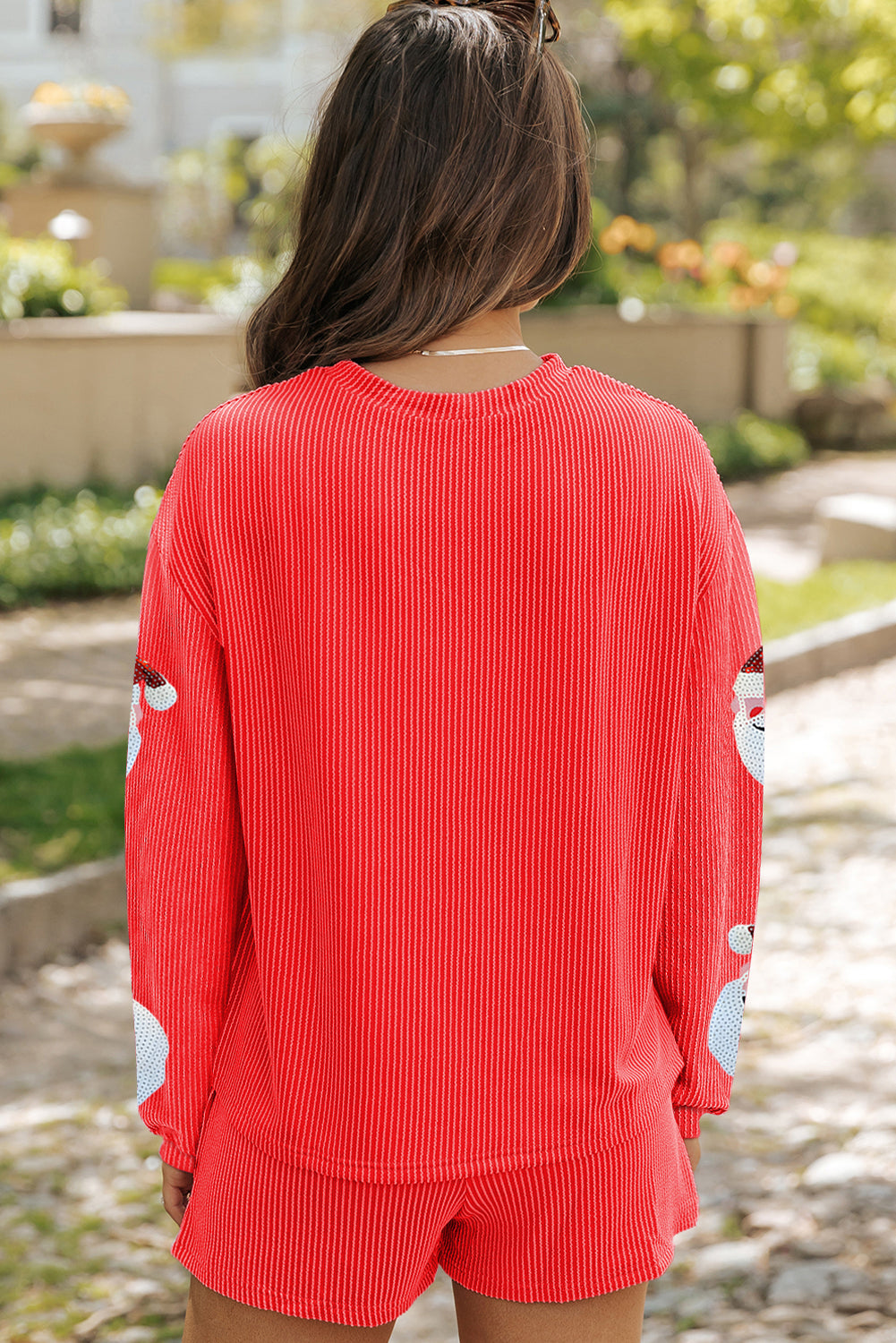 Christmas Santa Clause Pullover and Shorts Set