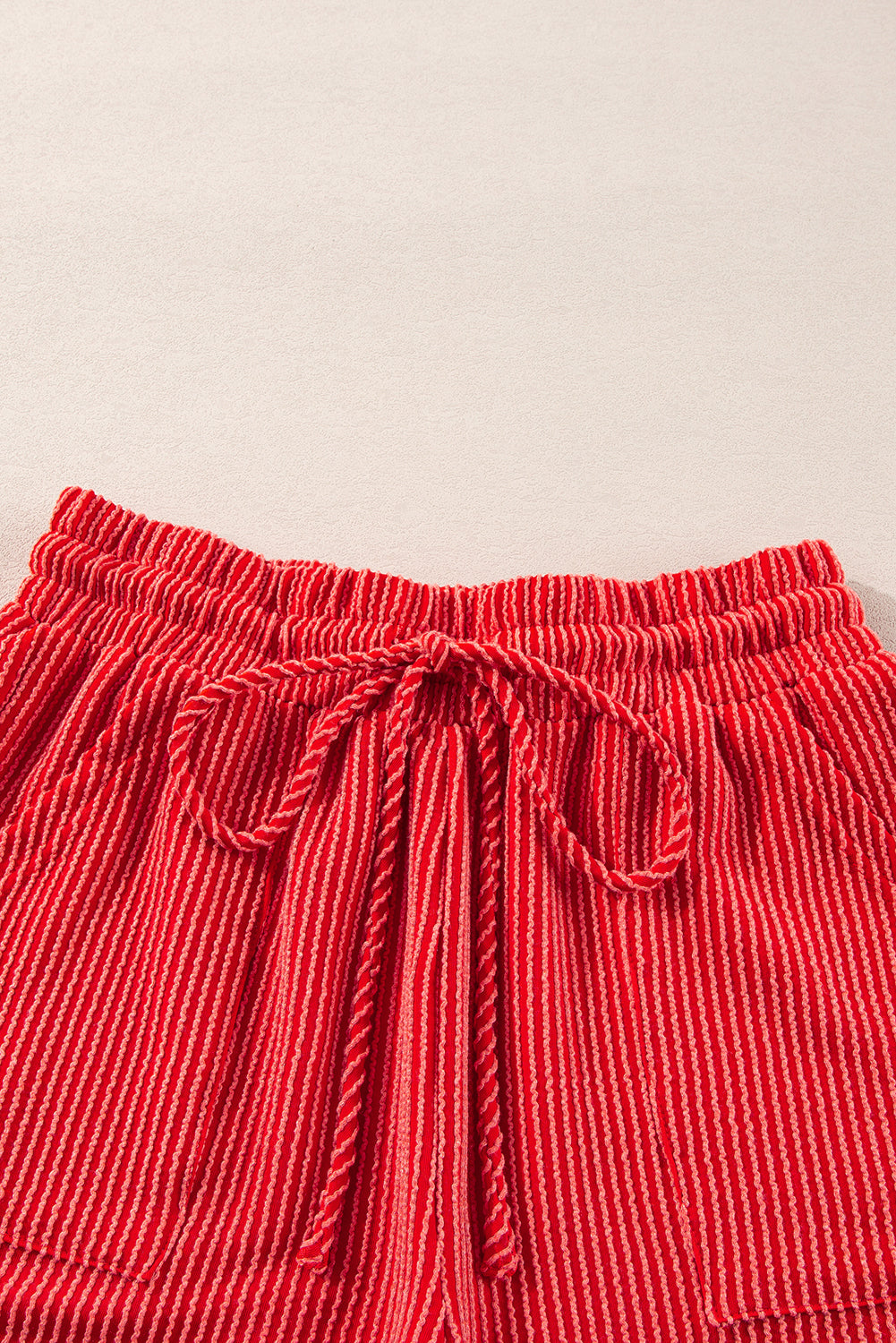 Red MERRY Long Sleeve Top and Shorts Pajama Set