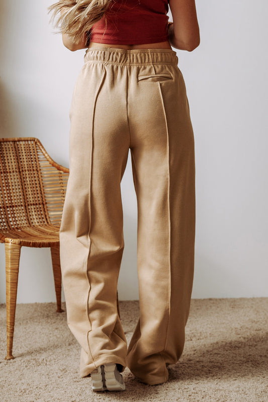 Smoke Gray High Waist Wide Leg Pants