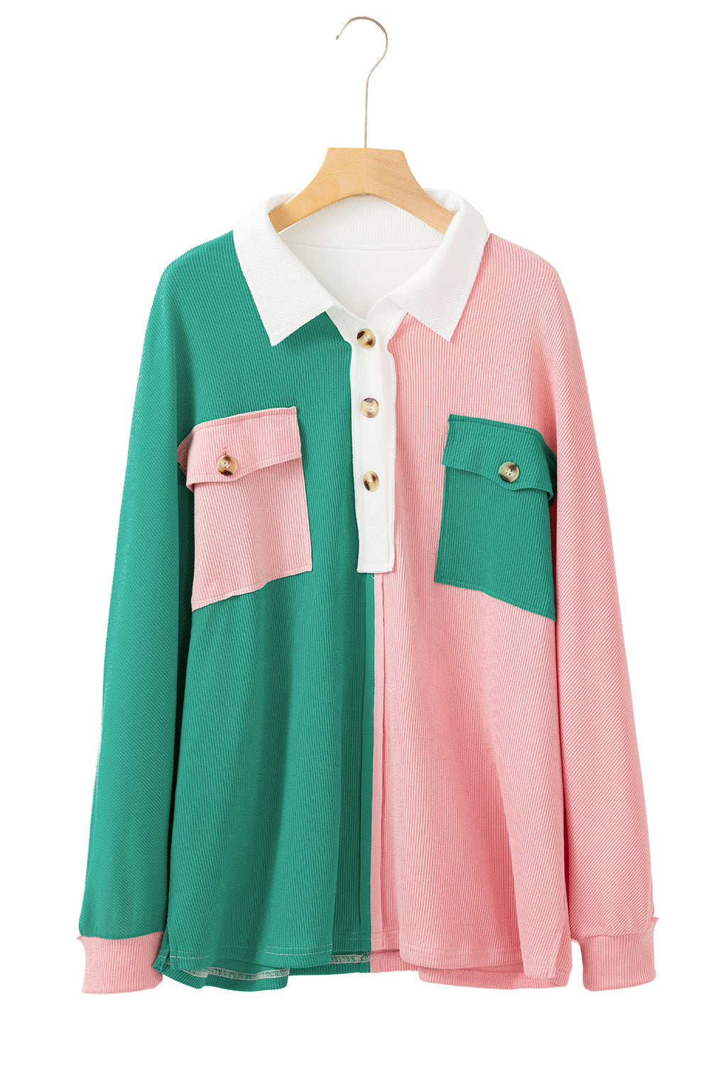 Oversized Henley Sweatshirt