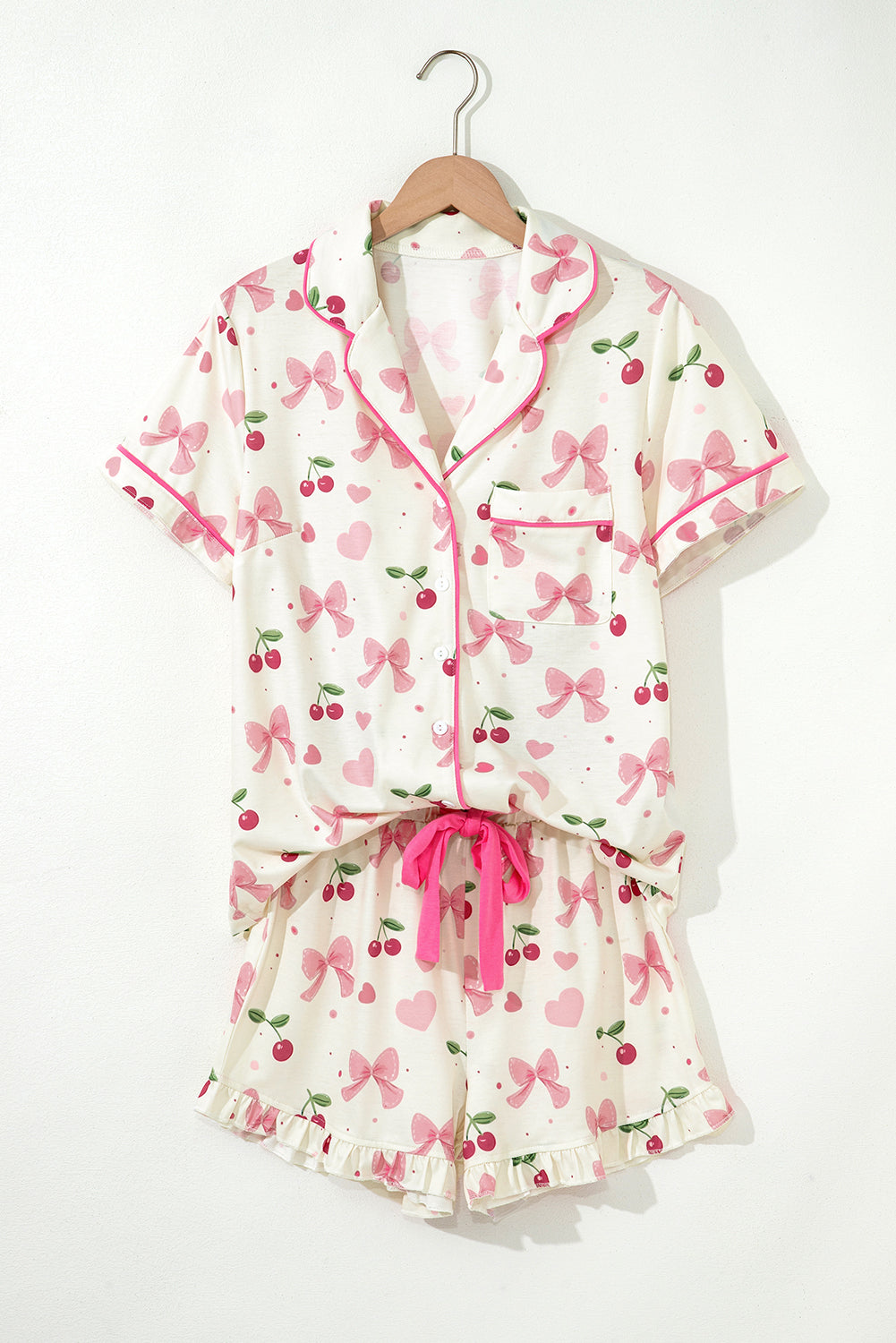 Cherry Print Pajama Set