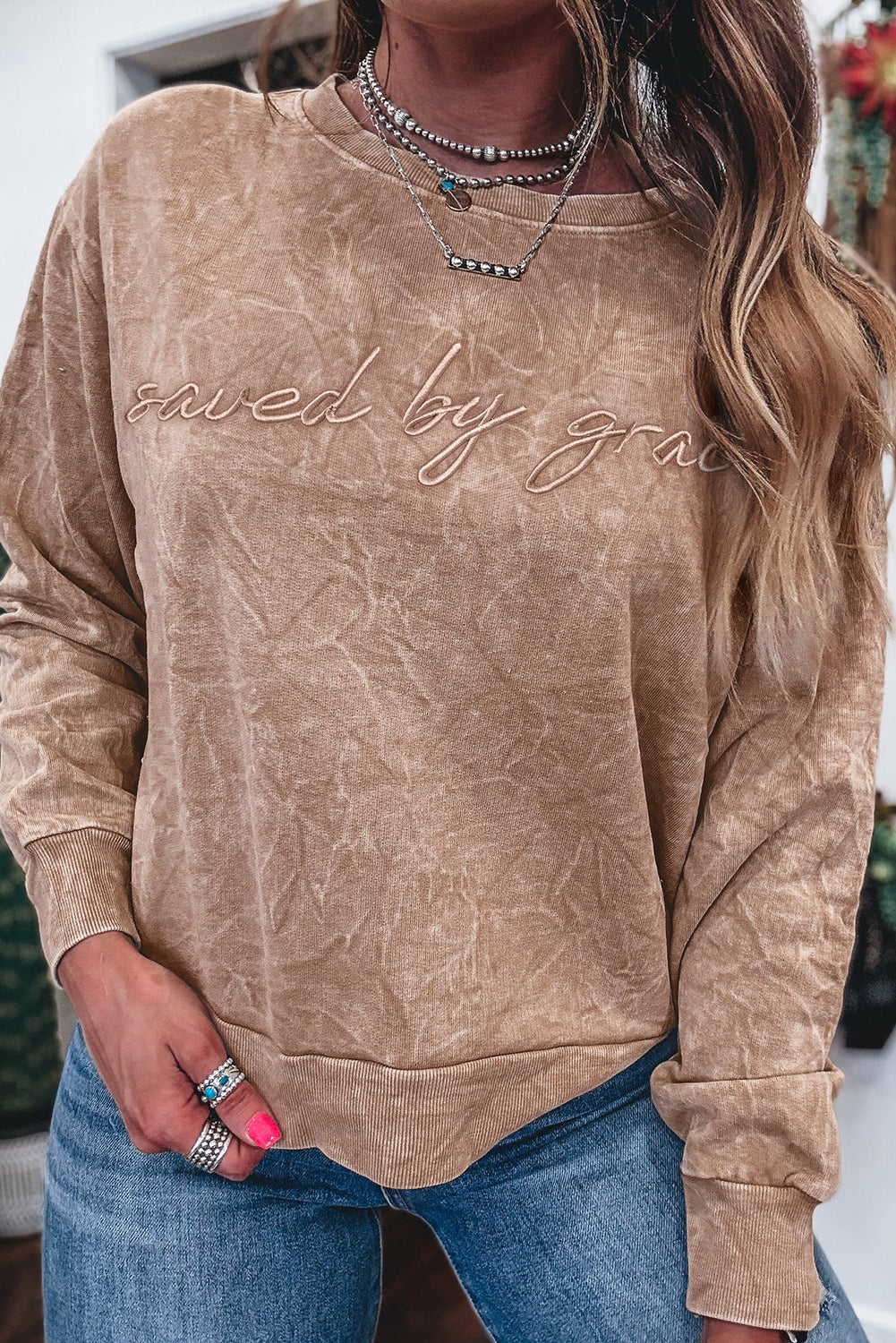Dune "saved by grace" Loose Sweatshirt