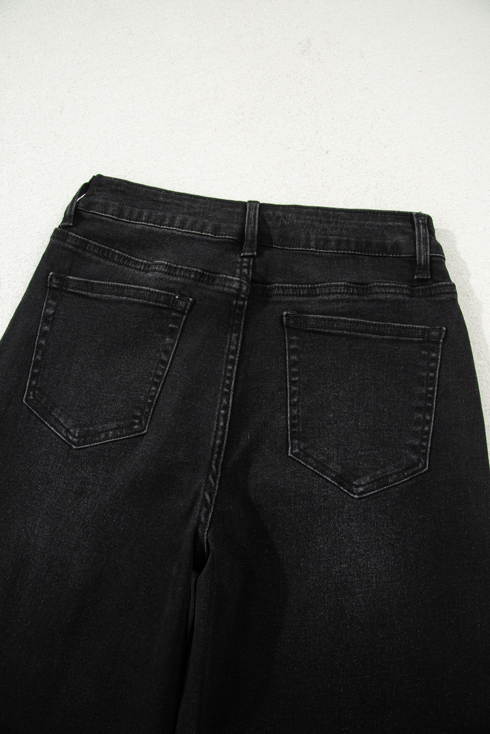 Black Straight Leg Loose High Waist Jeans