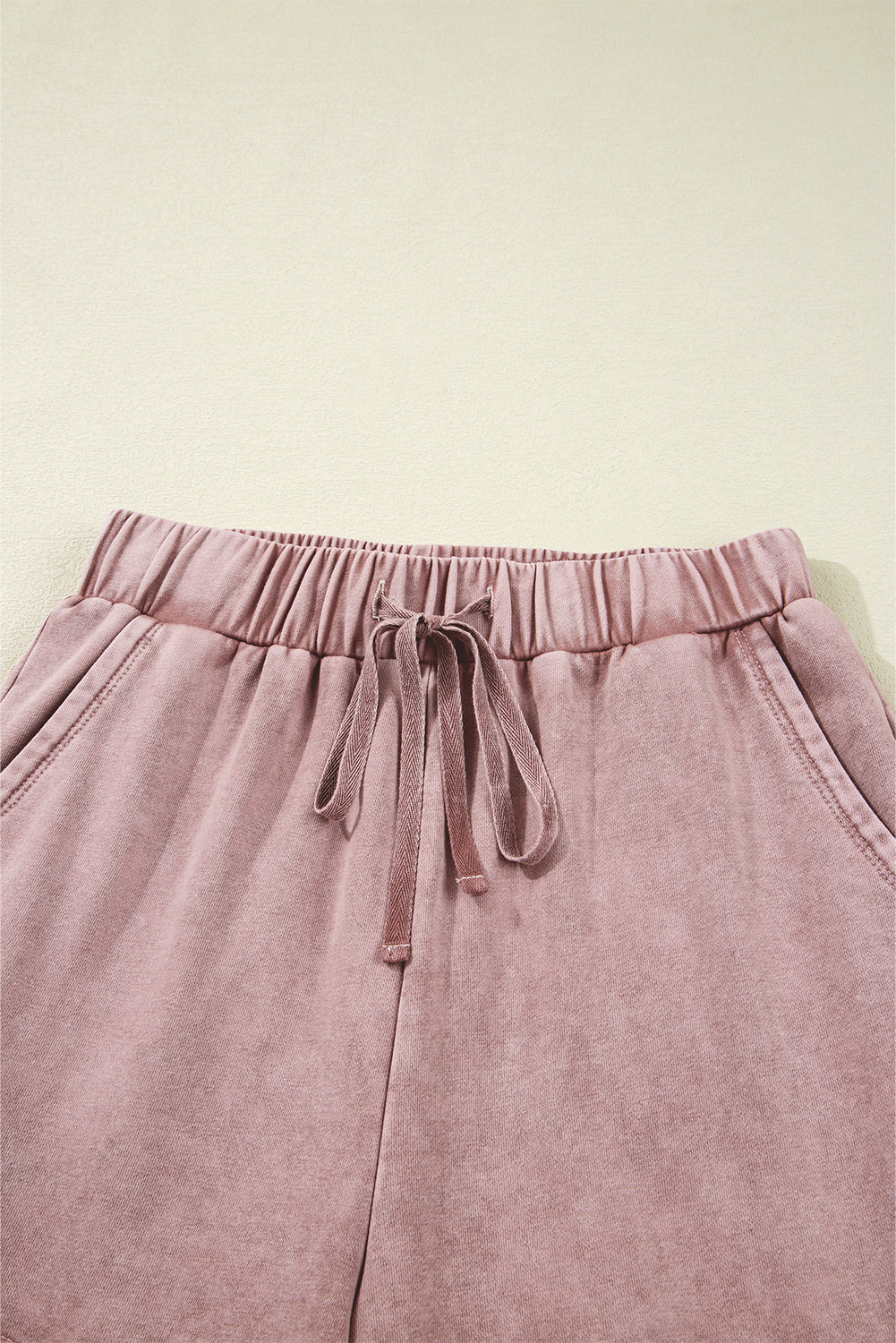 Wide Leg Patchwork Drawstring Pants