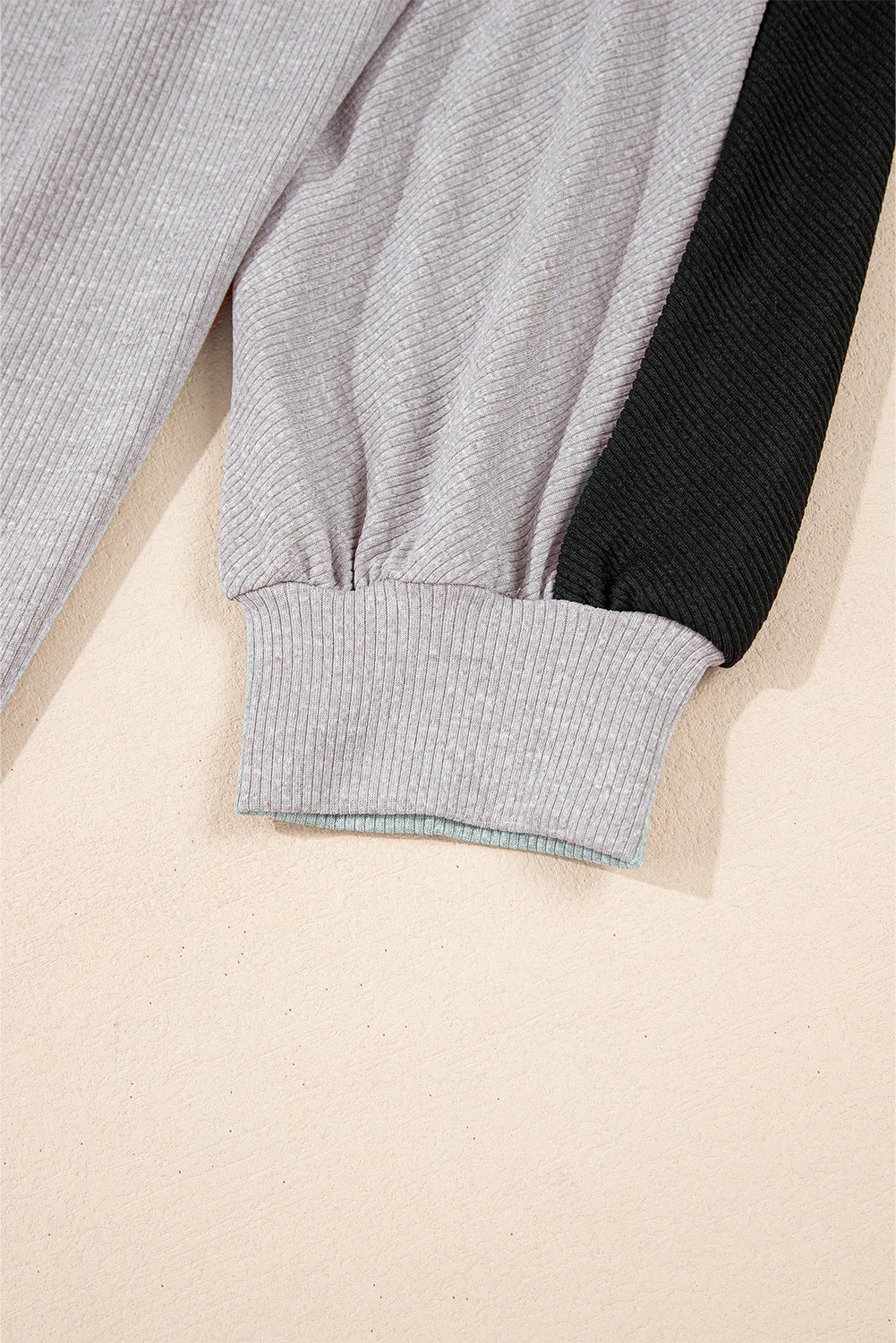 Oversized Henley Sweatshirt