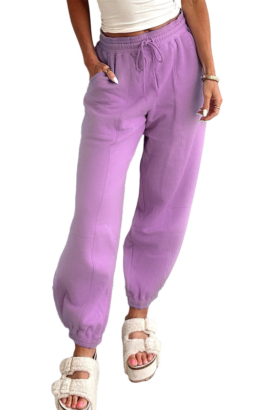 Solid Color Jogger Pants