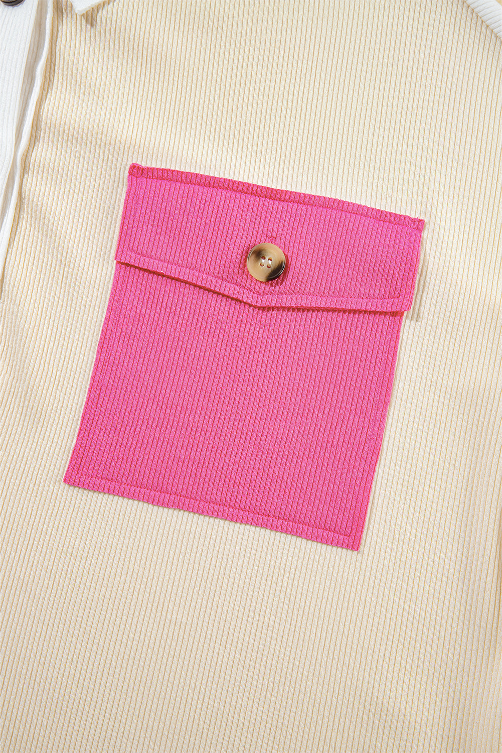 Oversized Henley Sweatshirt