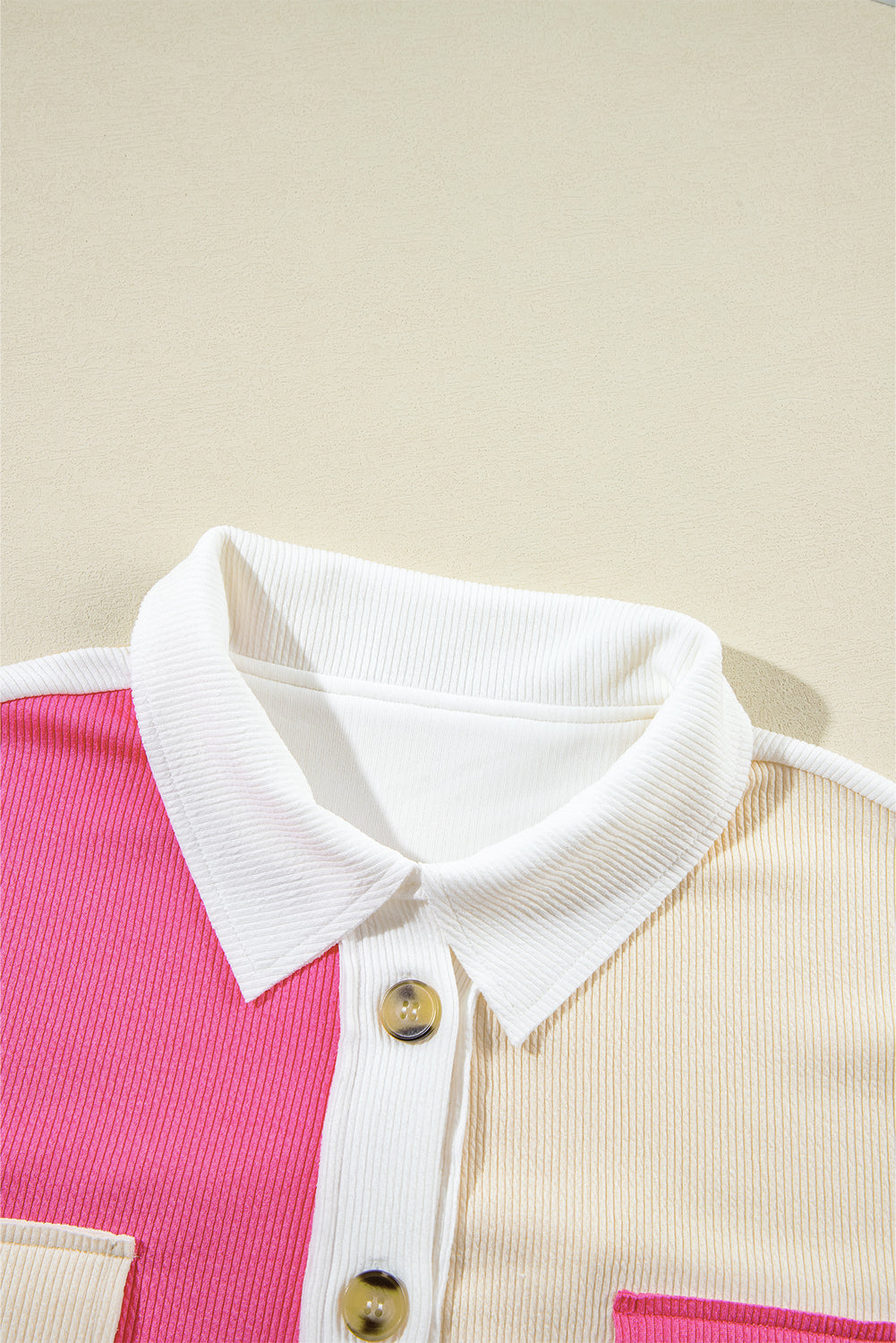 Oversized Henley Sweatshirt