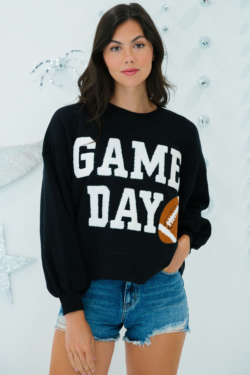 Black GAME DAY Pullover Sweatshirt