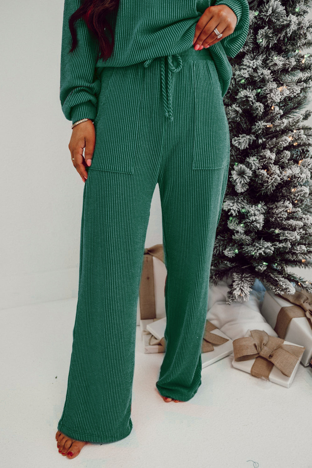 Evergreen JOLLY Long Sleeve Top and Pockets Pants Set
