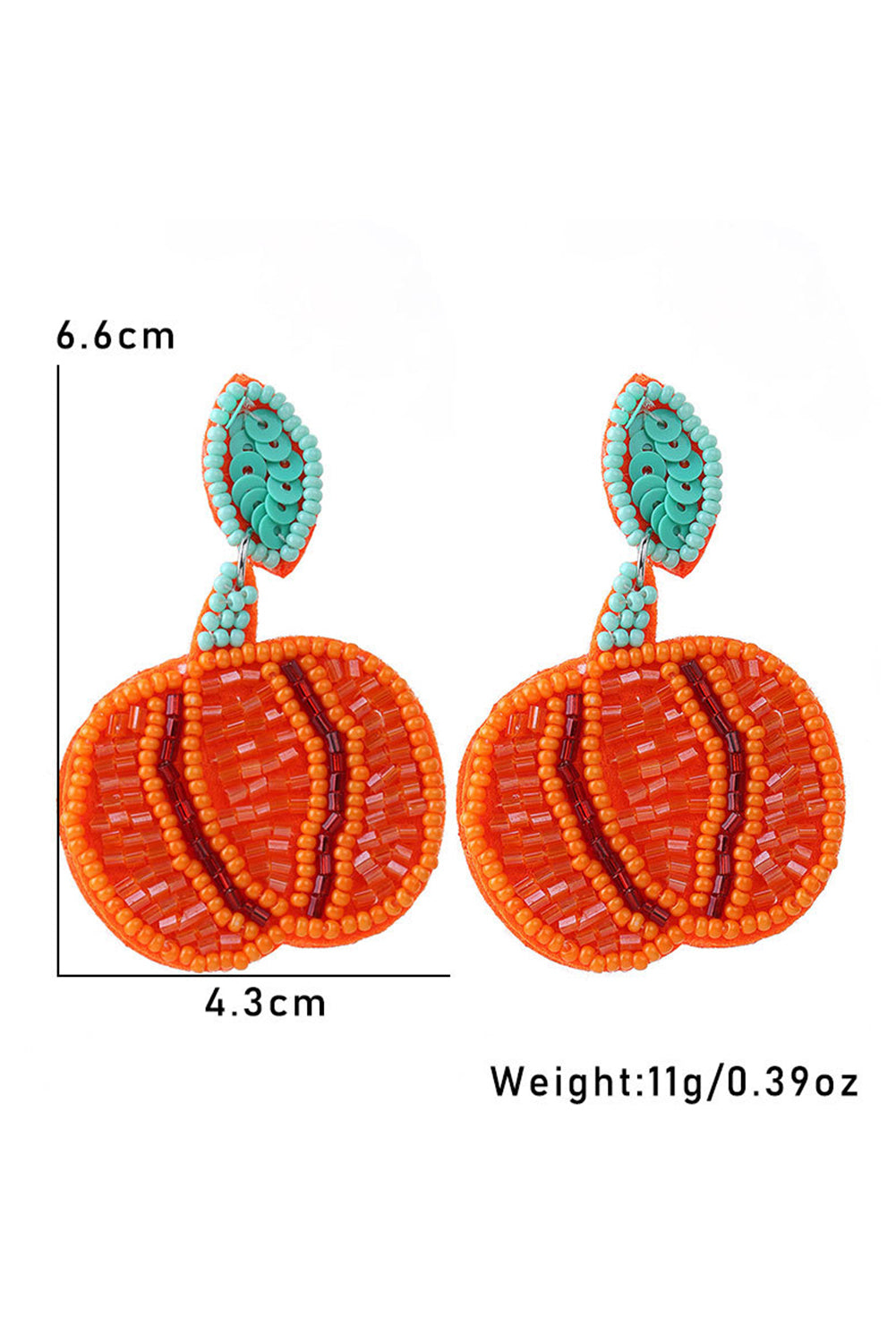 Orange Halloween Pumpkin Earrings