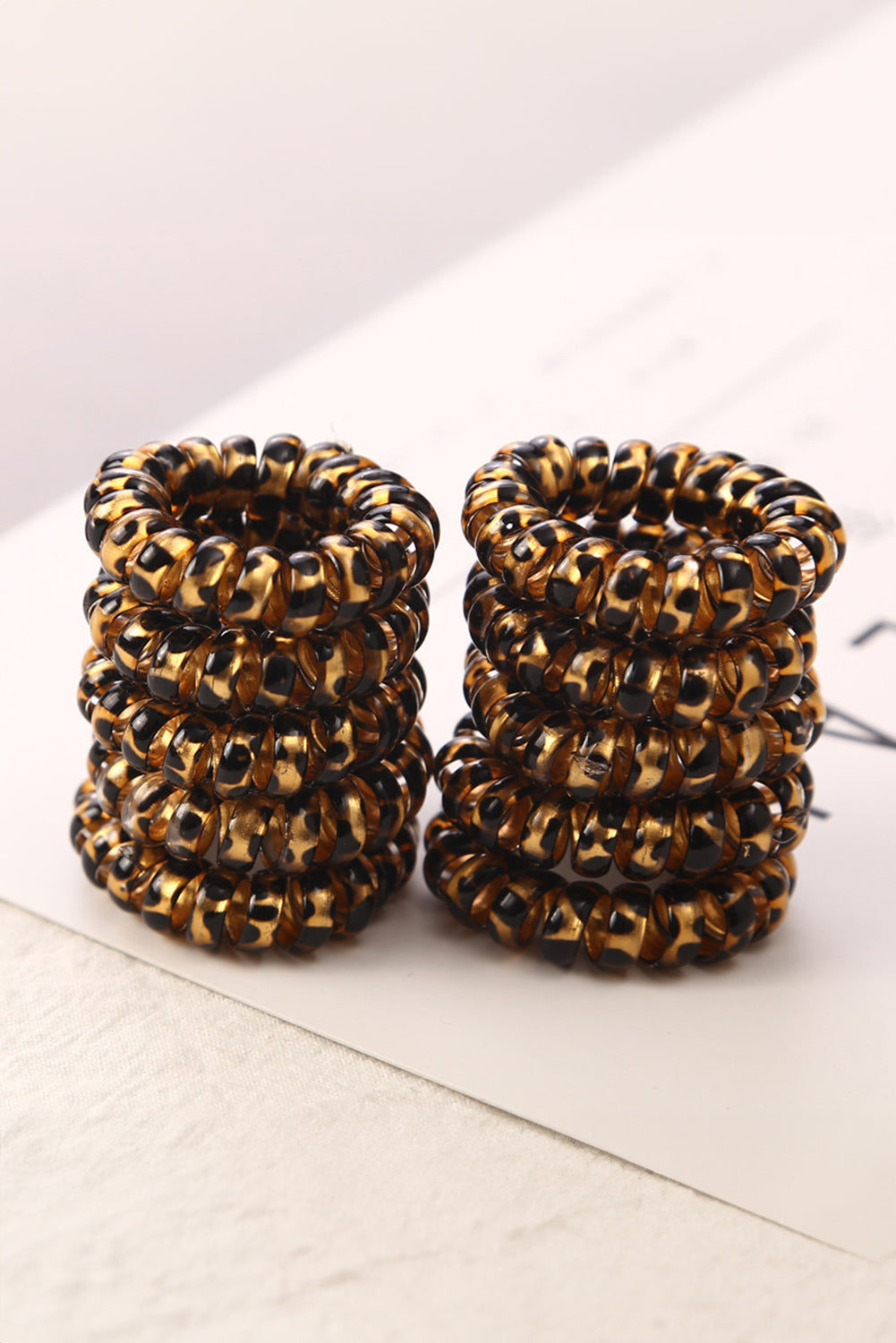 Leopard Print Spiral Hair Tie