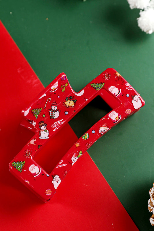 Christmas Pattern Hair Claw Clip