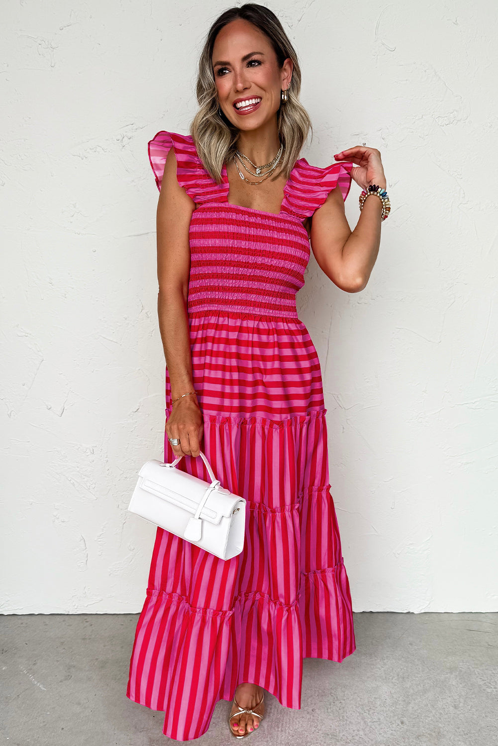 Rose Stripe Dress
