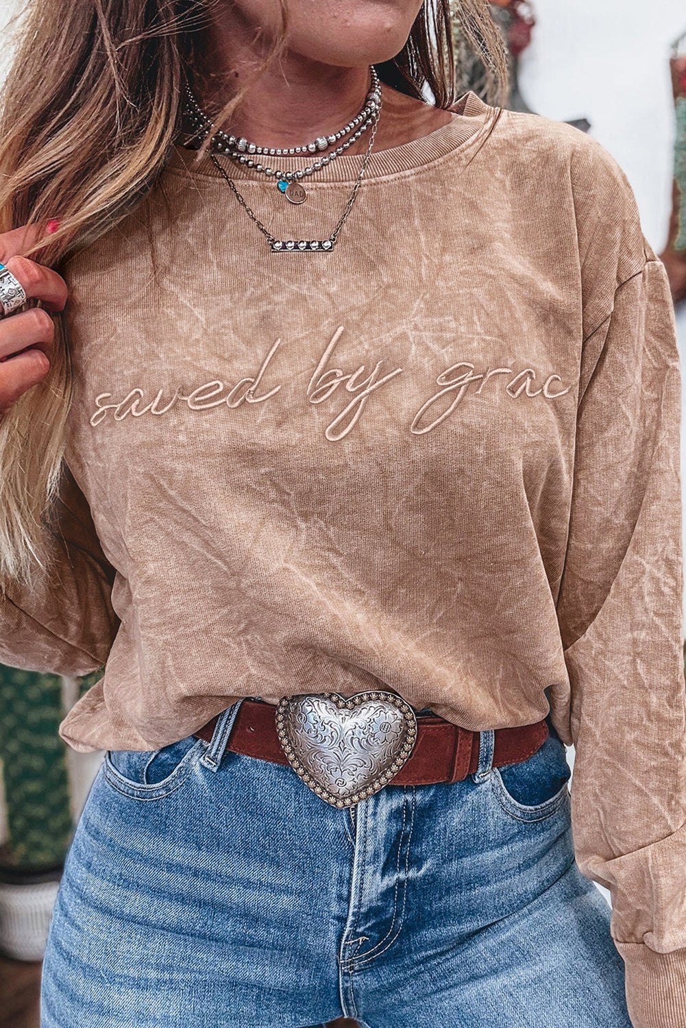 Dune "saved by grace" Loose Sweatshirt