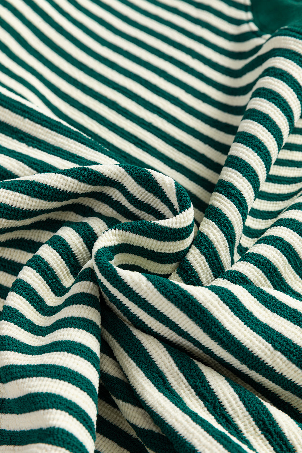 Green Stripe Pullover Sweatshirt