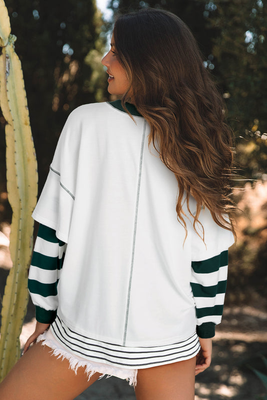 White Bowknot Pattern Game Day Sweatshirt