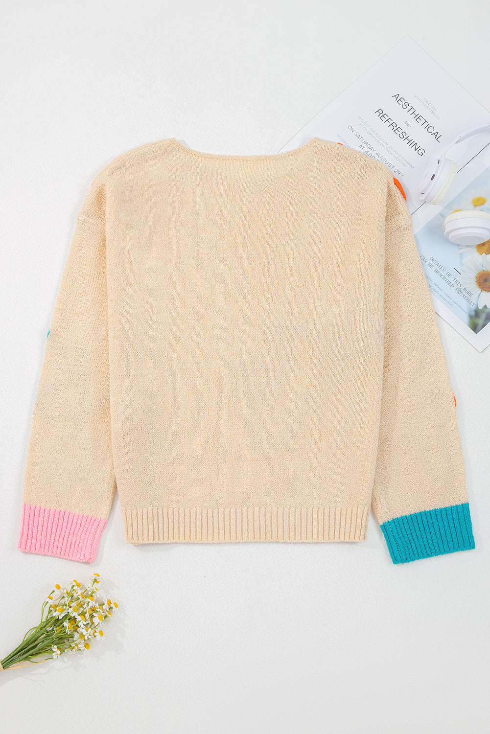 Jet Stream Flower Loose Sweater