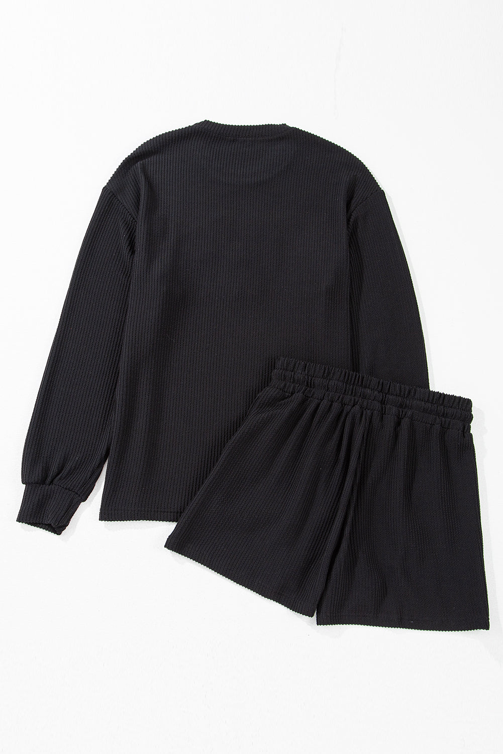 Red MERRY Long Sleeve Top and Shorts Pajama Set