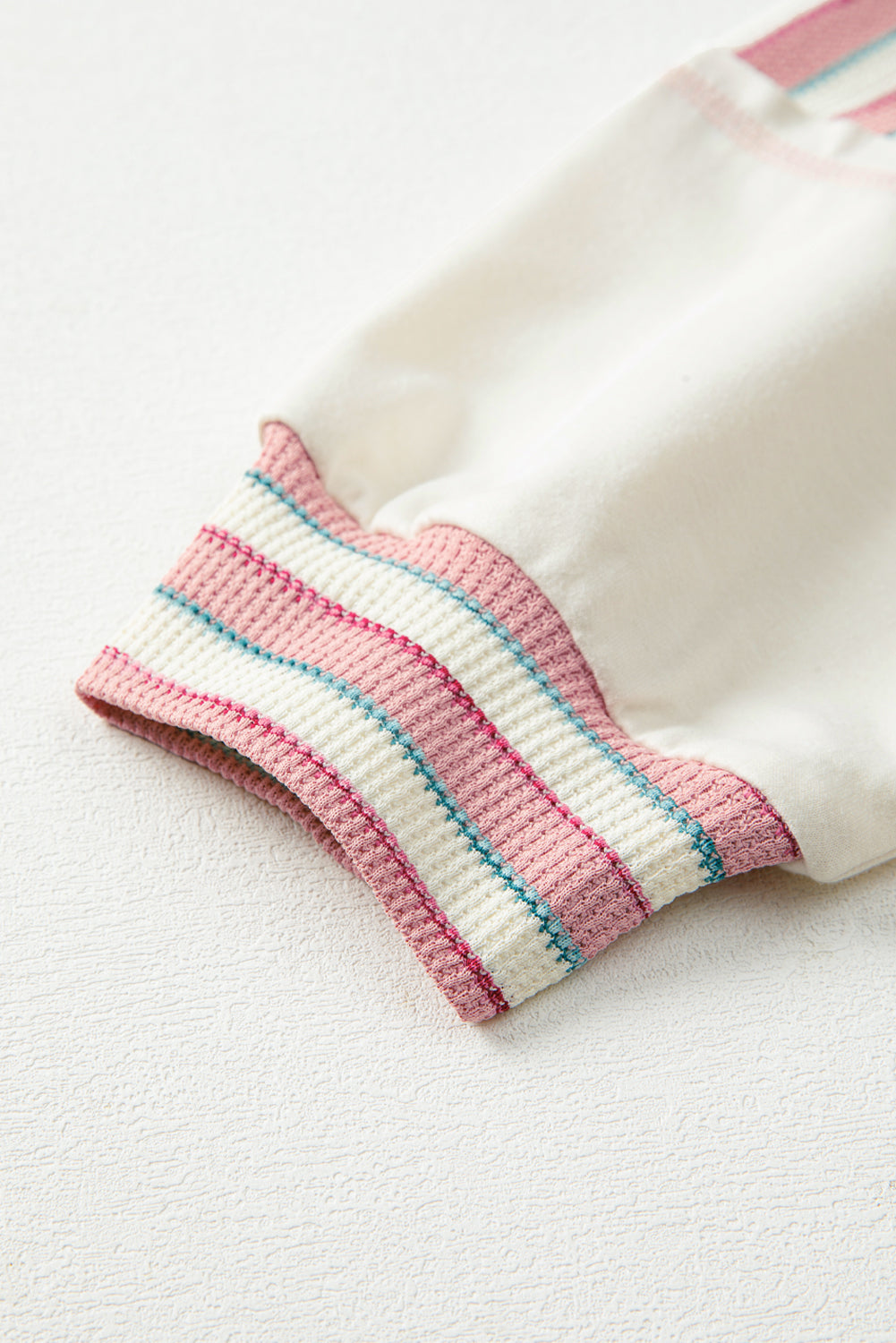 Pink Striped Oversized Pullover Top