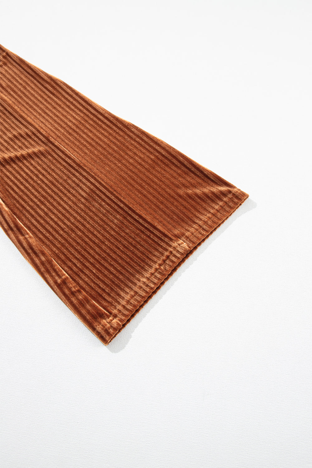 Chestnut Solid Color High Waist Flare Pants