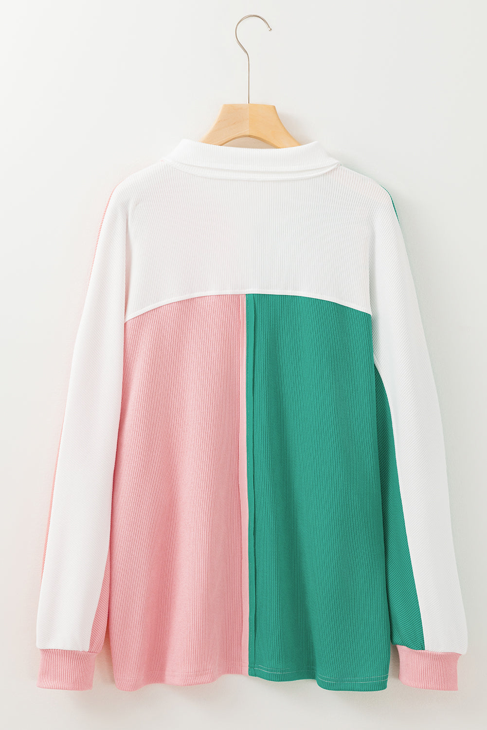 Oversized Henley Sweatshirt