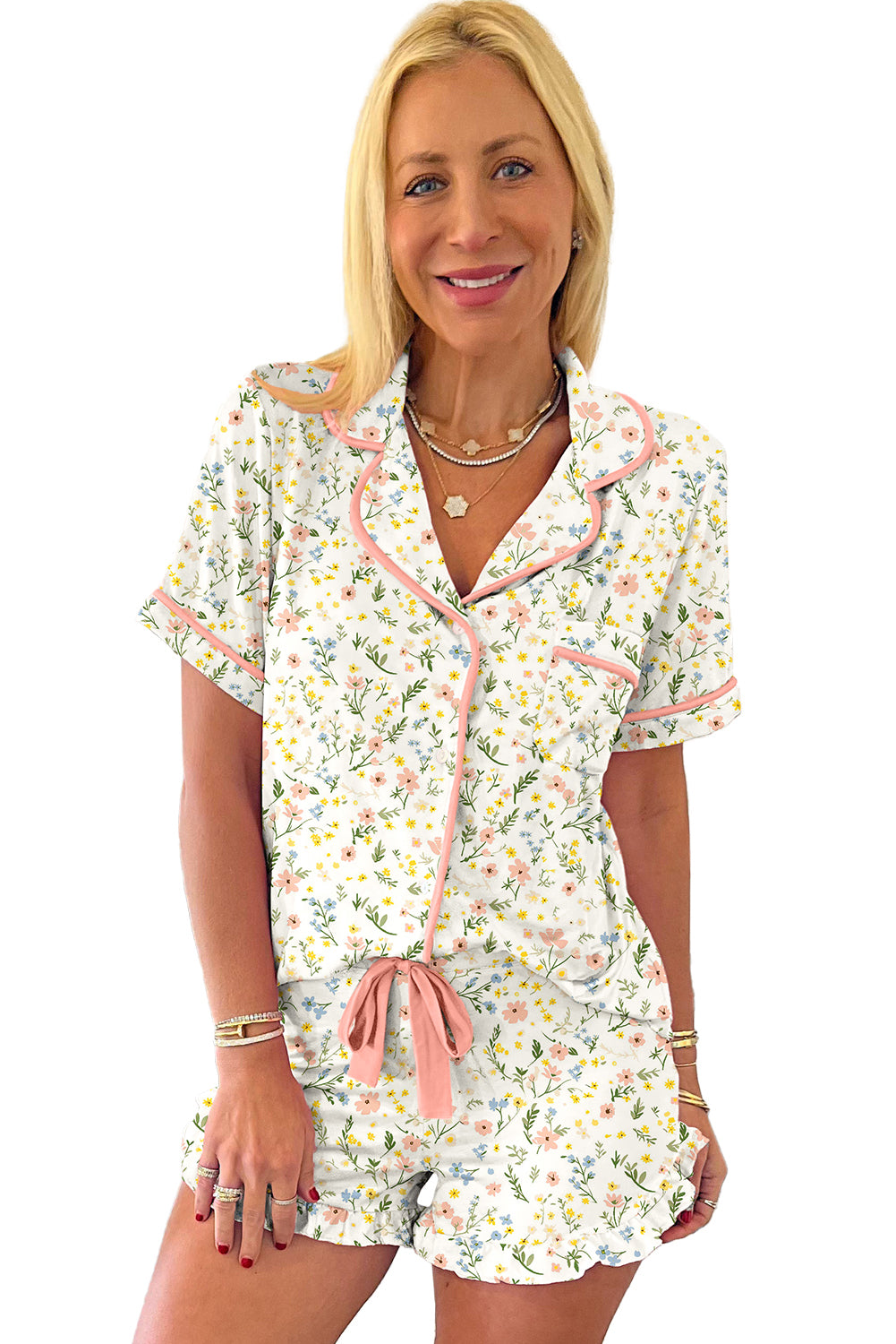 Cherry Print Pajama Set